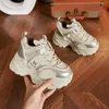 Повседневная обувь Autuspin Summer Woman Sneakers Platform Платформа коренастая спортивная улица 2024 Тенденция Комфортная женская сетчатая сетчатая кроссовки женщины