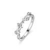 Steinring Mosang weiblich 925 Sier Ring Sparkling Diamond Instagram Ring Shake geradereihe Zweigreihenreihe Ring Luxus -Set