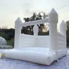 4,5x4,5 m (15x15ft) Moderna barn vuxna uppblåsbara vita studshus kommersiell kvalitet pvc bouncy ce ce bröllop bouncer med solskyddsskydd till salu