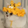 Собачья одежда 2024 Традиционная шляпа Tiger Hat Hat Acsessourse Acsessy Assessy Cat Ручная вязание