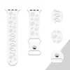 Watch Bands Silicone strap for Watch Band 45mm 41mm 44mm 40mm 38mm 42mm 49mm engraved floral bracelet iWatch Ultra 9 8 7 6 5 SE Band 240424