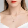 Colliers pendants designer bijoux pour femmes Collier diamant or plaqué avec une chaîne de clarbone pour femmes ours de luxe