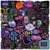 Tattoo Transfer 10/30/50/100PCS Cartoon Neon Light Graffiti Stickers Laptop Luggage Motorcycle Phone Cool Waterproof Decals Toy Sticker For Kids 240426