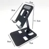 Universal All Aluminium Alloy Foldbar Desk Phone Holder Mount Stand för mobiltelefonhållare för surfplatta Desktop Metal Holder