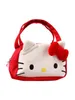 Anime czerwona torebka kreskówka dziewczyny kot dziewczyny dziewczęce serce japońska śliczna torba toaletowa przenośna kosmetyka na płótnie obudowa