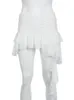 Kobiety Y2K koronkowa mini spódnica o niskim wzniesieniu warstwowa rufowa bielizna krótkie spódnice bajki streetwear 90s Casual Ski 240420