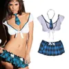 Set sexy femminile lingerie abbigliamento sessuale sexy prodotti di lecceria ragazze costumi di Halloween abiti eleganti per le uniformi di gioco della scuola Q240426