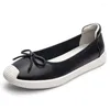 Casual Shoes Promotion Bowknot Cowhide Fashionable Women Flat Spring Soft Sole Wear Non-slip Comfortable Loafers