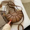 Torba Vintage Saddle Woman Bags Designer torebki Luksusowe PU skórzane tkaninowe przełomowe półkole małe torebki 2024