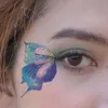 Tatueringsöverföring Glitter Butterfly Wings tillfälliga tatueringsklistermärken Kvinnor Kroppskonst handledsnack ansikte falska tatueringar vattentät mån tatuering klistermärken 240427