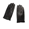 Autumn Men Business Sheepskin Leather Gloves Winter Full Finger Touch Screen Black Gloves Riding Motorcycle Gloves