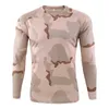 T-shirts táticos de verão Proteção solar Camiseta de manga longa Montanha respirável e camisa tática resistente ao suor Biomimetic Camouflage Caça traje 240426