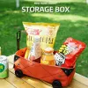 Chariots Boîte de rangement Mini Camping Car Solder Tissu Outdoor Rolling Storage Cart Epicerie sur roues Trolley pliable pour faire du shopping à la maison