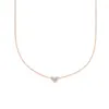 Jóias de moda exclusivas 925 colares de moissanita de coração de prata esterlina