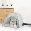 Przewoźniki Płyta T-shirt z namiotem dla kota z poduszką wewnątrz schroniska gniazdo i łóżko dla kotów używane do kociąt dziury psa domy sofy dla zwierząt 240426