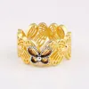 Cluster Rings Authentic 925 Sterling Silver Gold Shine Openwork Butterflies Fashion Ring For Women Gift DIY Jewelry