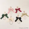 Keychains Lonyards Imitation Pearl Kelechain Sweet Fashion Ribbon Bowknot Accessoires de clés en métal Boucle de boucle