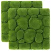 Dekorative Blumen 2 PCs Teppich Simuliertes Moosdekoration gefälschte Padwand Panel Künstliche Mikrolandschaft für die Landschaftsbauszene