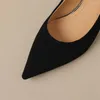 Chaussures habillées cialisa sexy toe pointu d'automne gamin en cuir en cuir élégant femme pompe à la main