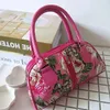 Shoulder Bags Women Bag Panelled Vintage Flower For Girls Black Pu Leather Women's Messenger Mother Mobile Phone Handbag