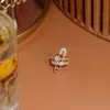 Damesband tiifeany ring sieraden minimalistische Instagram coole wind dubbele laag zirkon vrouwelijke eenvoud gepersonaliseerde diamant ingelegde goudopening