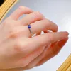 Cluster Rings Vintage 925 Sterling Silver 4 6mm Sapphire Ring Gemstone Lab Diamond Engagement Wedding Party Fine Jewelry Gift for Women