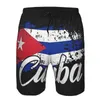 Shorts masculins drapeau cubain 3D Impression cubaine de natation des hommes DrawstrQuick Dry Street Beach Shorts de maillot de bain Shorts J240426 J240426