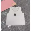 Womens Clothes T Designer Women Sexy Halter Tops Party Crop Embroidered Tank Top Spring Summer Backless Shirt