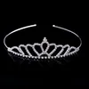 Mooie glanzende kristal bruids tiara feest optocht verzilverde kroon hoofdband bruiloft tiaras accessoires