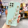 Cell Phone Cases Suitable for Samsung Galaxy A12 A22 4g 5g Cute Heart shaped Bracelet Electroplated Case A31 A51 A71 M51 A21s A50 A70 Silicone Cover A 12 22 51 J240426