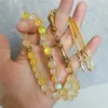 Crystal Tasbih Stone brilhante Muçulmana 33 contas Bracelete Jóias turcas Acessórios islâmicos Oração BEID MISBAHA TASBEEH 240415