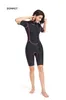 ネオプレンウェットスーツの男性女性1.5mm暖かい水泳ダイビングスーツの水着スーツ半袖トライアスロンダイバーサーフシュノーケリング240416