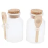 Butelki do przechowywania kąpiel solna 200 ml plastikowy pusty szklany butelka kremowa pojemnik z łyżką korkową komórkową uszczelnienie domowe łazienka