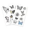 Esboço de tatuagem esboço sexy butterfly noturglow tatuagem tatuagem feminina arte pintura de braço de braço tatuagem adesivo 3d falsa à prova d'água de manga 240427