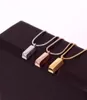 Trendy 14k Real Gold Jewelry Small Bricks Cube Chain Necklace For Women Elegant Charm Famous Design Pendant Wedding Chains1876107