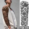 5NAI Tattoo Transfer Large Arm Sleeve Tattoo Lion Crown King Rose Waterproof Temporary Tatoo Sticker Wild Wolf Tiger Men Full Skull Totem Fake Tatto 240427