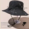 Wide Brim Hats Bucket Hats Mens and womens outdoor fisherman hats for quick drying fishing climbing and hiking sun protection caps in spring and summer 240424