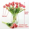 5pcs silikonowa papuga Tulip sztuczny kwiat bukiet luksusowe domowe kwiaty dekoracyjne salon dekor flores fałszywa roślina 240415