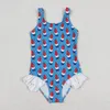 Kläder sätter grossist simning västerländsk butik för flickor kläder leopard tryck halter baddräkt