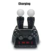 充電器PS4移動モーションVR PSVR LED Joystick Charger Standコントローラー充電ドックPS VR Move PS 4 DualShock 4/Slim/Pro GamePad