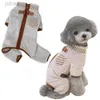 Appareils pour chiens Chien Mabête d'hiver Soft Fleece Pajamas Pet Veste chaude Veste Veste avec laisse D Anneau Cozy Cyy Stuit Acel Vêtements de tenue pour chiens D240426