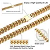 Strands HIP Heavy Miami Cuban Chain Mens 316L Stainless Steel Necklace 8/10/12mm Necklace Jewelry Gift 240424