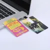 Drives 10pcs/lot Print 4g 8g Credit Card Usb Flash Drive Customized Pen Drive Personalized as Your Photo Design Pendrive