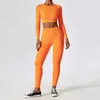 Studi da donna per le tracce di yoga a coste set da donna abbigliamento sportivo abito fitness abito a maniche lunghe con abbigliamento sportivo 240424