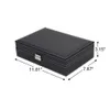 Lnofxas Watch Box 8 Biżuteria Organizator organizator Trey Storage Black PU skóra z lustrem i blokadą 240415