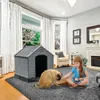 Кошачьи носители ящики дома 4,5 дюйма Большой пластиковый домик для собак на открытом воздухе и крытый дом для собак укрытие для собак.