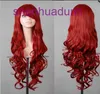 80cm multicolor Cosplay animation wig Harajuku color female long curly full head cover