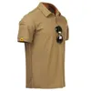 Camisetas táticas camisa de manga curta de verão Camiseta militar Militar T-shirt Mens de seca rápida do exército ao ar livre Fitness Suit de fitness 240426