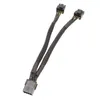 2024 25cm flätad y-splitter GPU-adapterkabel PCIe 8-stift kvinna till dubbla 2x8-stift (6+2) manlig PCI Express Power Adapter Extension CableFor PCIe Power Adapter Extension