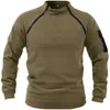Tactical T-shirts U. S.W.T.A.T.S.T.A.T. Mens tactical outdoor polar wool jacket hunting suit warm zipper handle windproof jacket hot hiking sweater 240426
